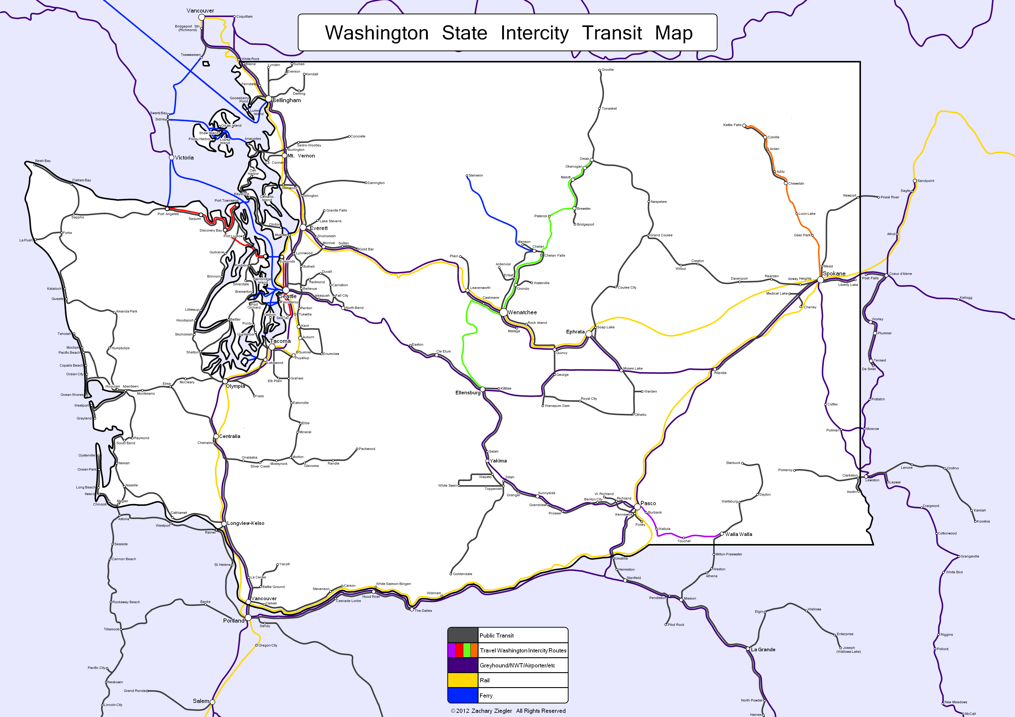 Wa State Rtpos Map A Map of Transit Across Washington State | Transit 509