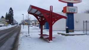 Citylink stop shelter on 4th Street at Miller Avenue